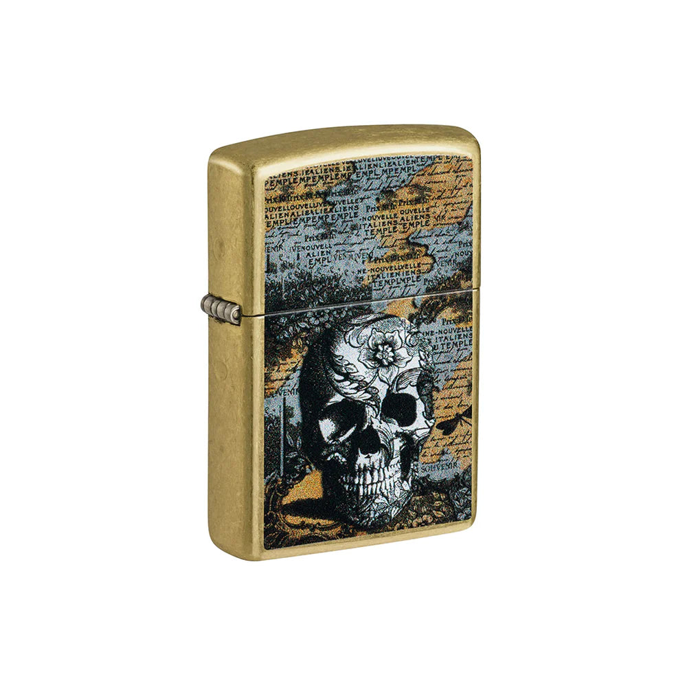 Zippo Floral Skull