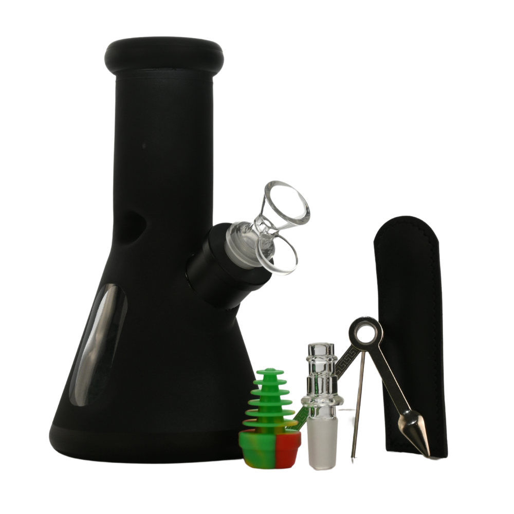 8' Frosted 6-in-1 Glass Bong Kit