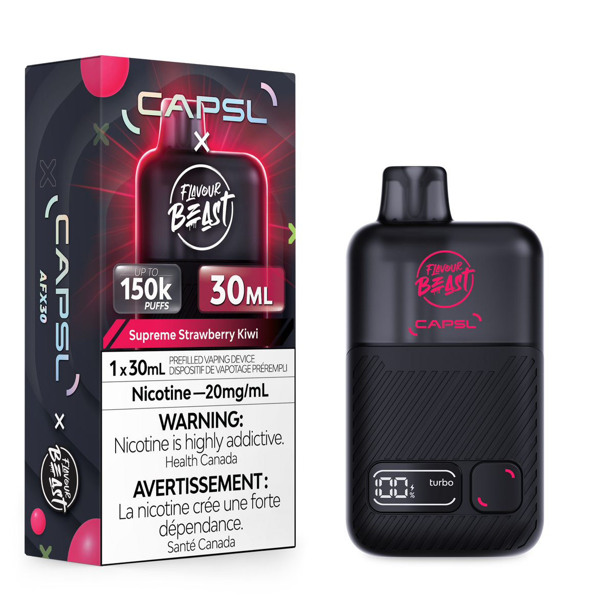 SUPREME STRAWBERRY KIWI ICE FLAVOUR BEAST X CAPSL