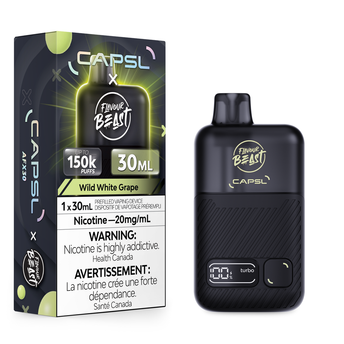 WILD WHITE GRAPE ICED FLAVOUR BEAST X CAPSL