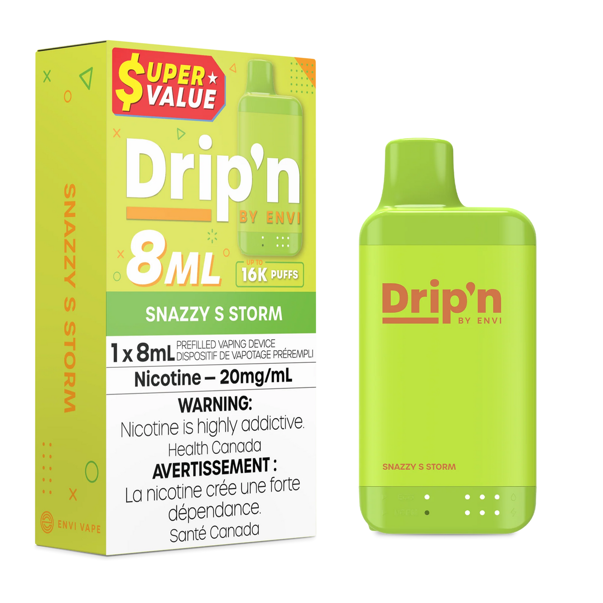 SNAZZY S STORM DRIP'N BY ENVI 8ML