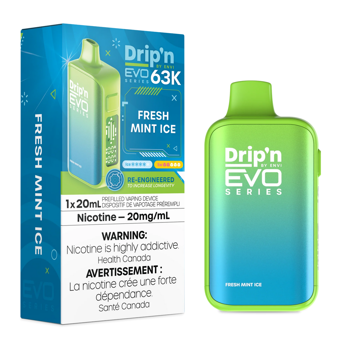 FRESH MINT ICE DRIP'N EVO 63K