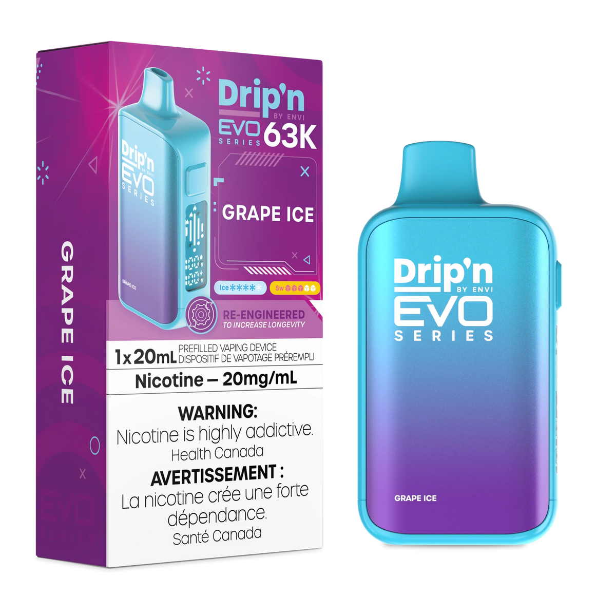GRAPE ICE DRIP'N EVO 63K