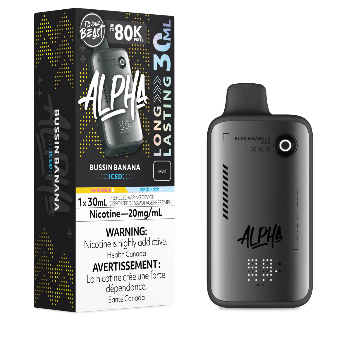 BUSSIN' BANANA (ICED) FLAVOUR BEAST ALPHA 80K