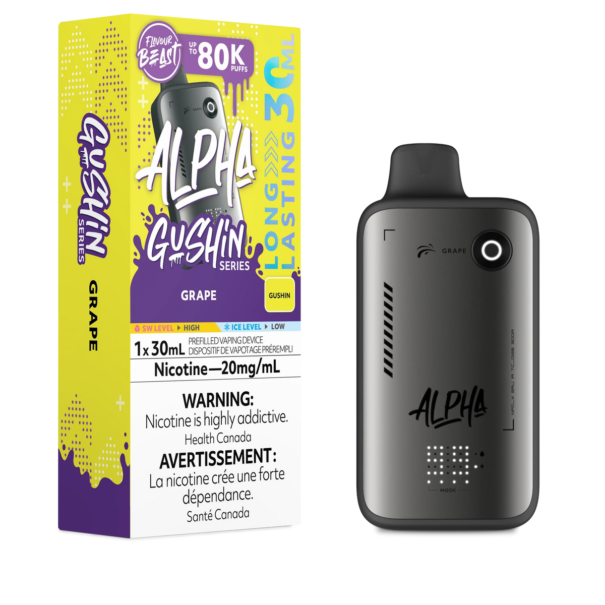 GUSHIN GRAPE FLAVOUR BEAST ALPHA 80K