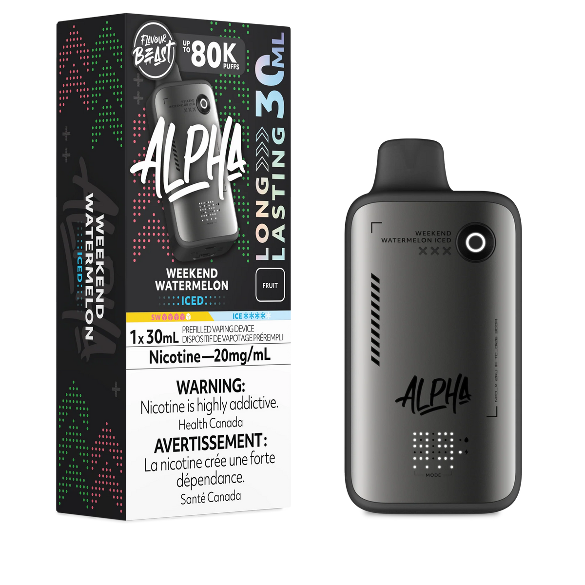 FLAVOUR BEAST ALPHA 80K | WEEKEND WATERMELON (ICED)