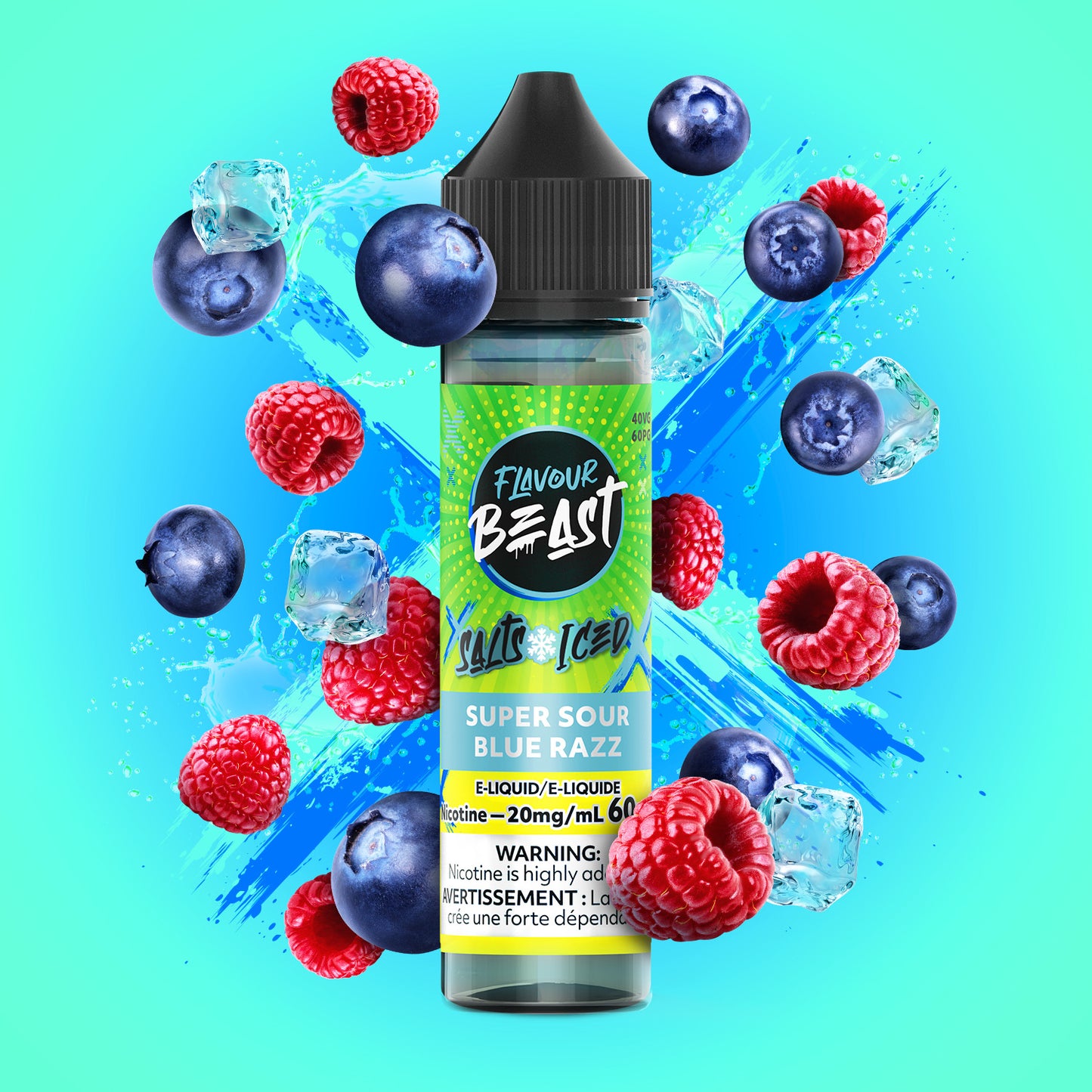 Super Sour Blue Razz by Flavour Beast Salts 60ml