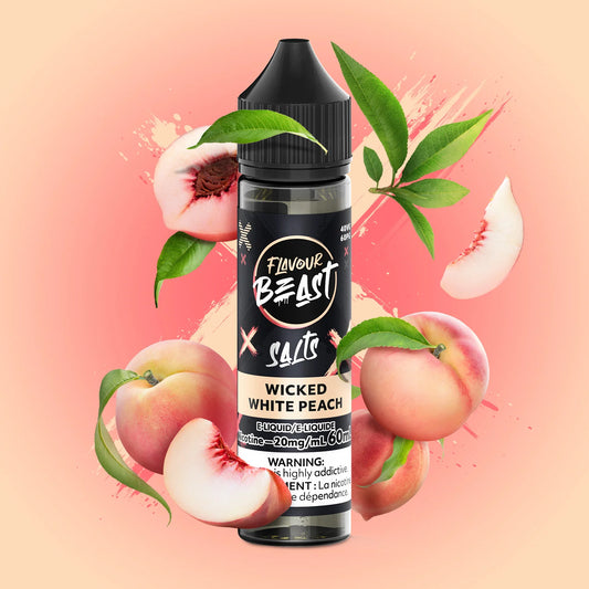 Wicked White Peach by Flavour Beast Salts 60ml
