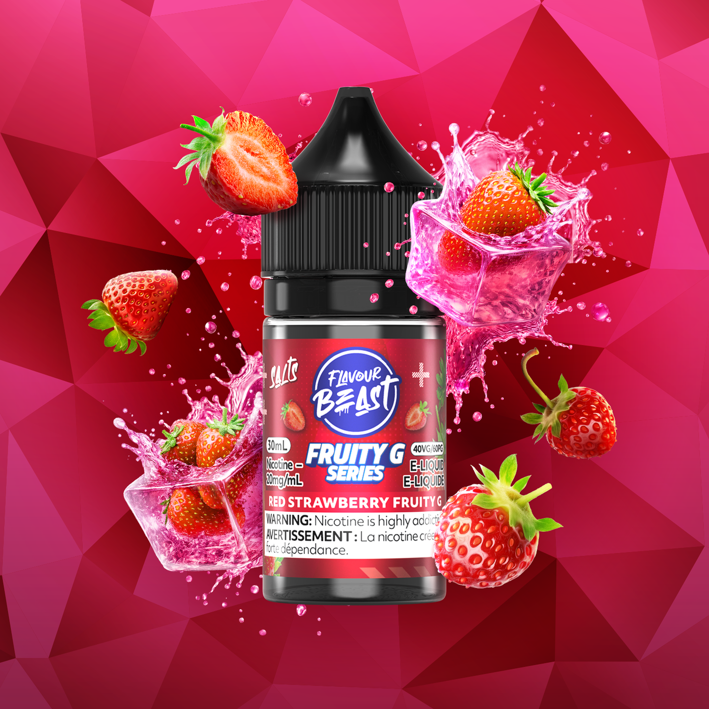 Red Strawberry Fruity G by Flavour Beast Salts 30ml
