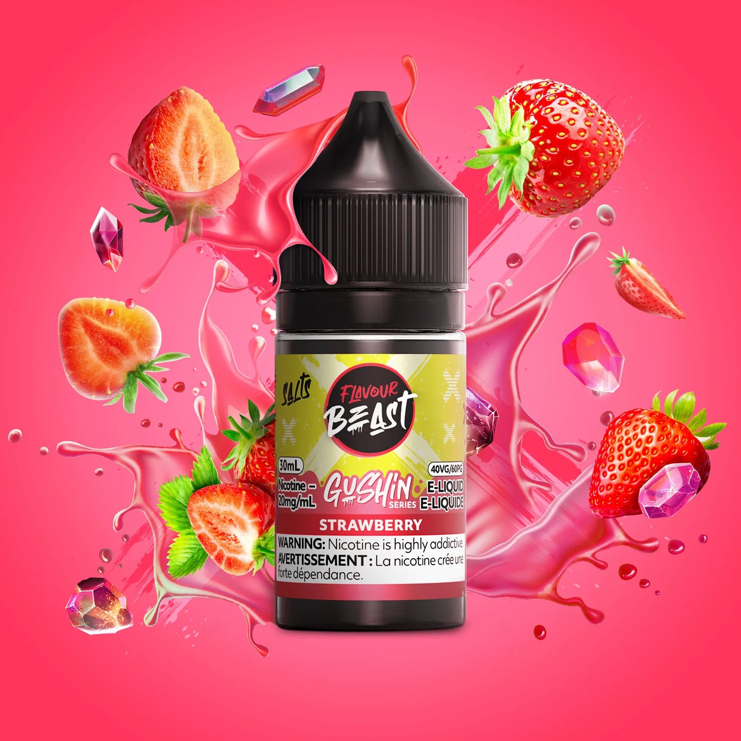 Gushin Strawberry by Flavour Beast Salts 30ml