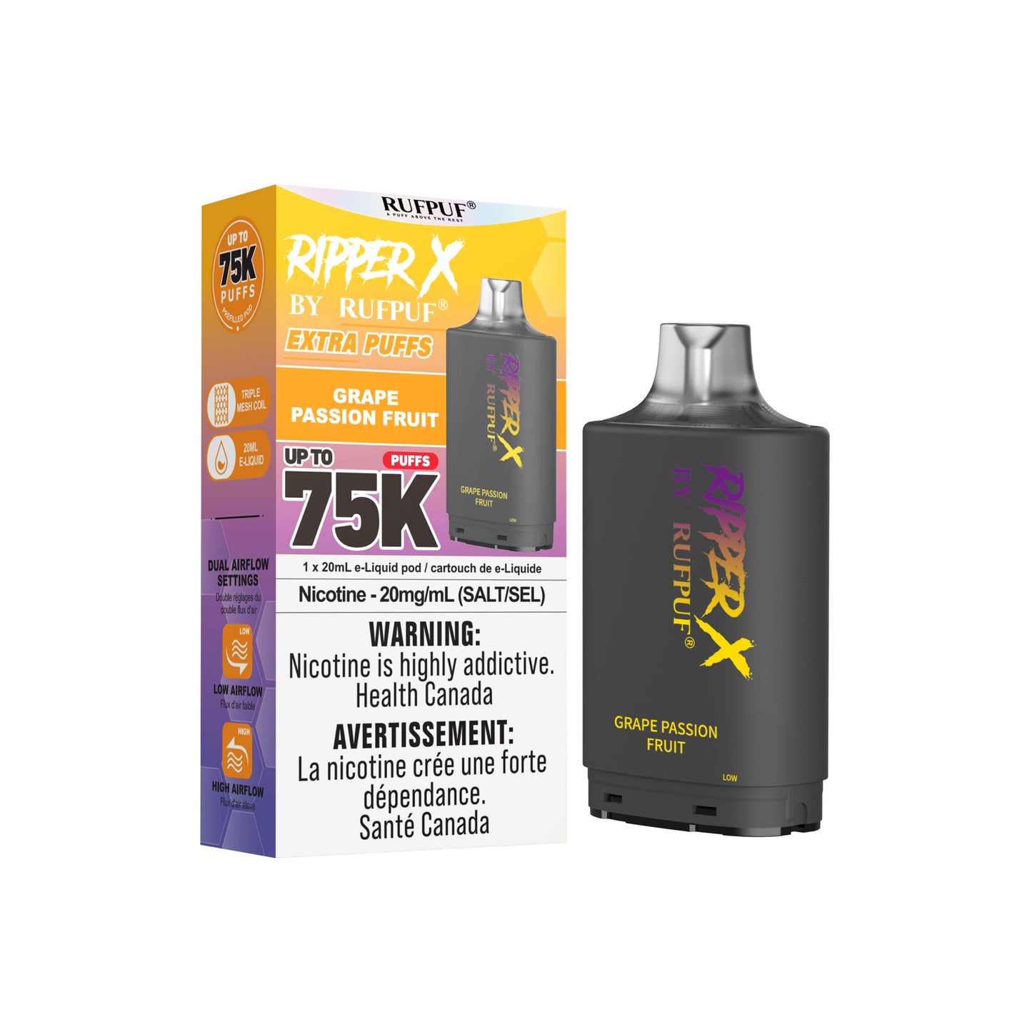 GRAPE PASSION FRUIT BY RIPPER X 75K