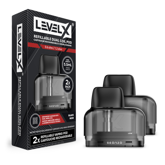 LEVEL X REFILLABLE DUAL COIL POD (2 PACK)