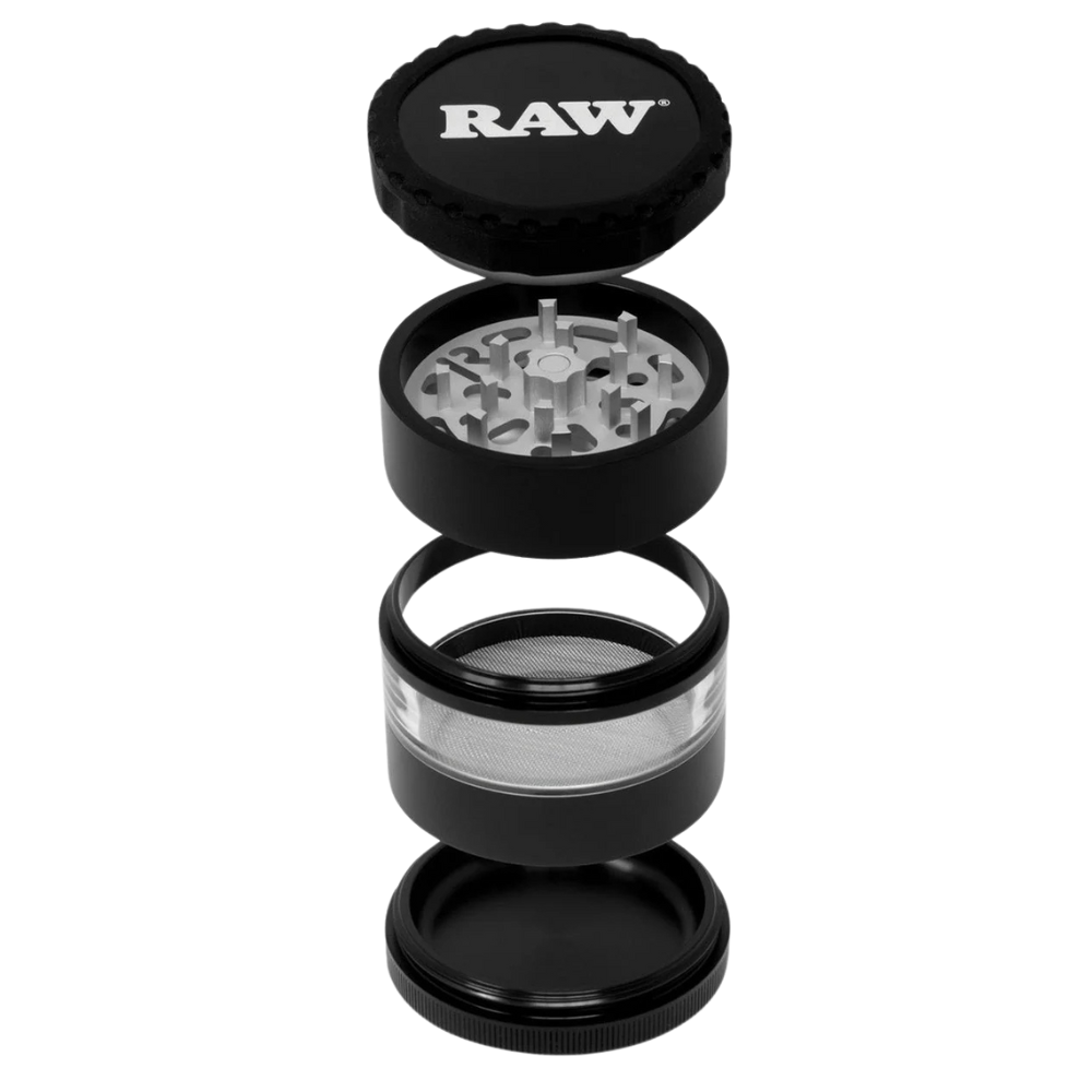 Raw 4pc Life Grinder w/ Clear Body