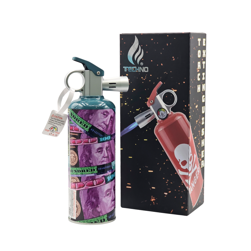 Fire Extinguisher Torch Dollar Bills