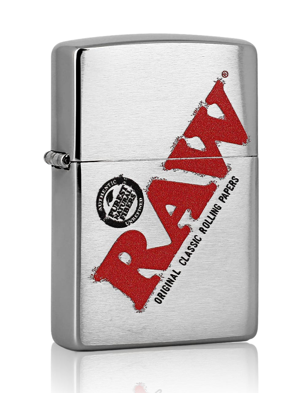 Zippo Brushed Silver Raw Lighter