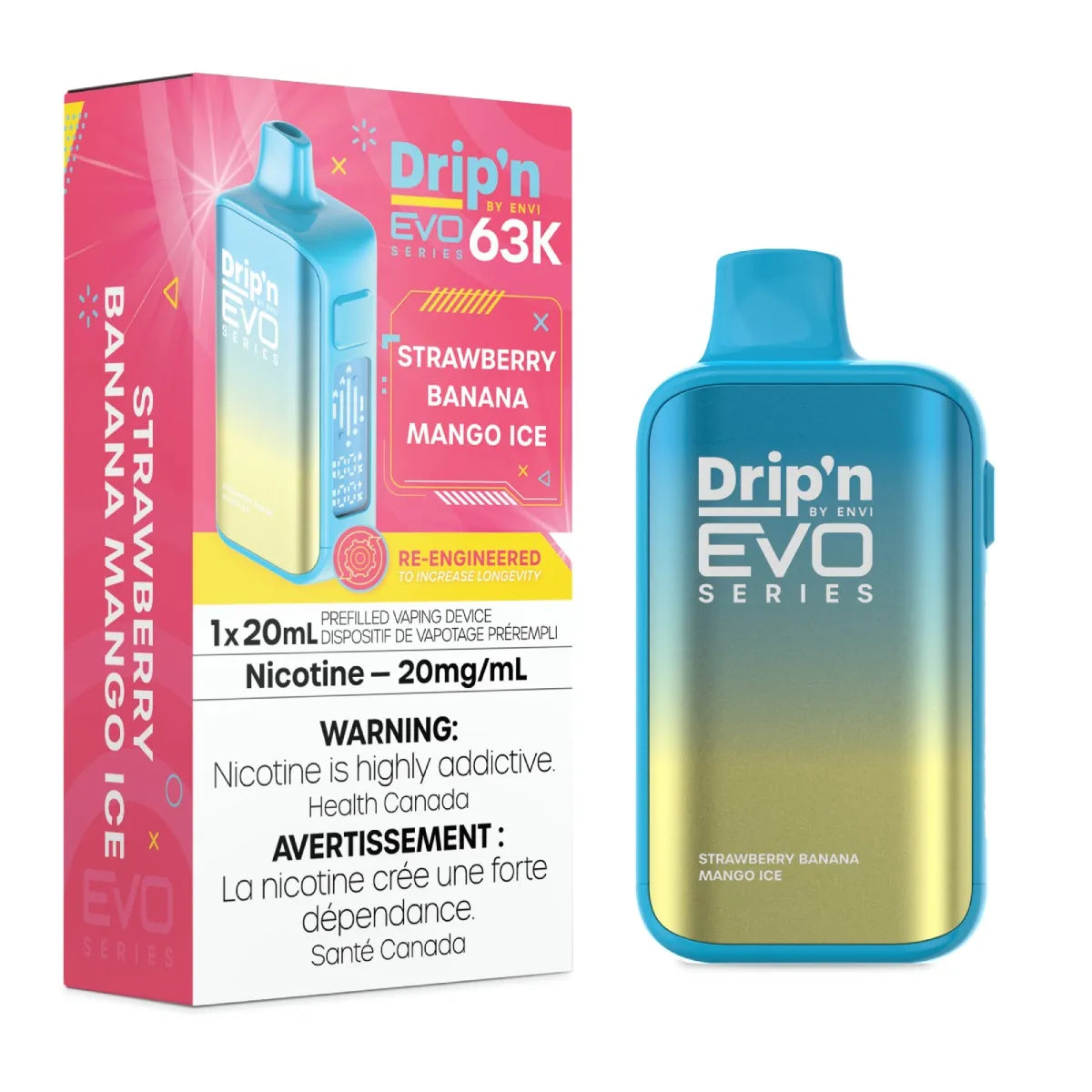 DRIP'N BY ENVI EVO 63K | STRAWBERRY BANANA MANGO ICE