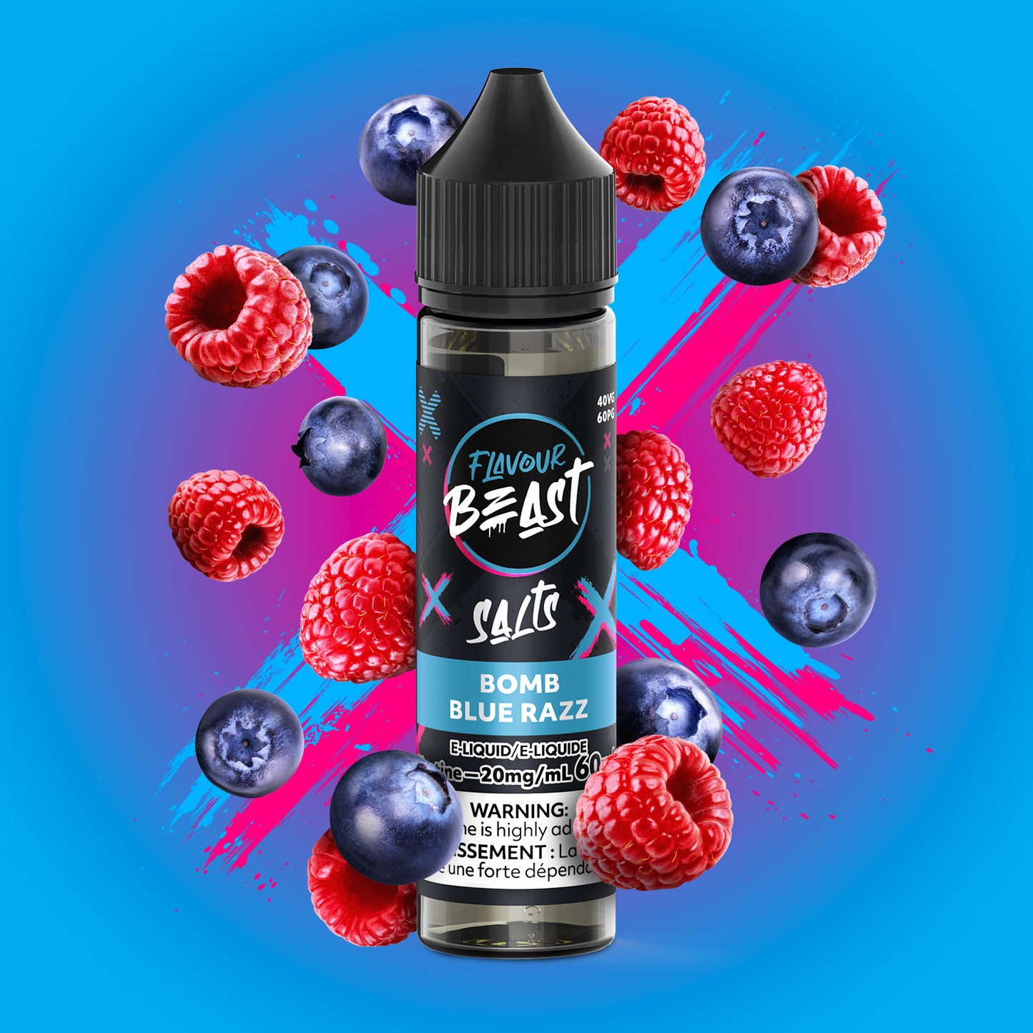 Bomb Blue Razz by Flavour Beast Salts 60ml