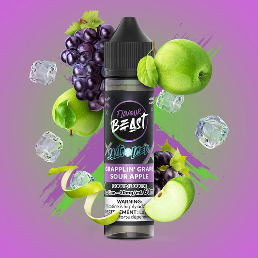 Grapplin' Grape Sour Apple by Flavour Beast Salts 60ml