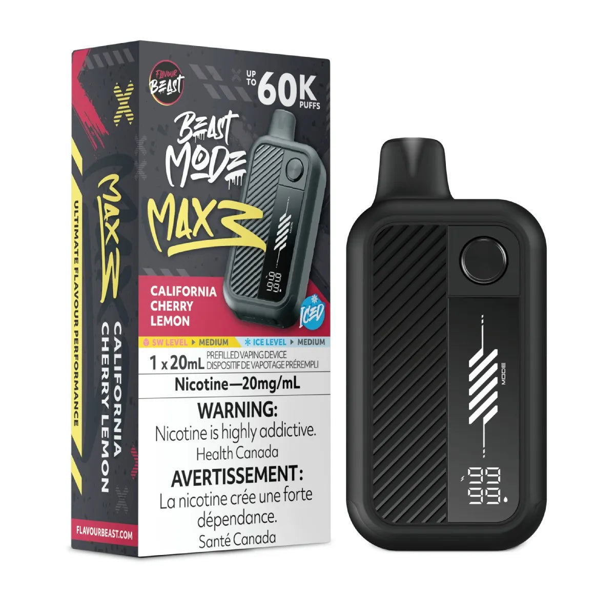 FLAVOUR BEAST | BEAST MODE MAX 3 | CALIFORNIA CHERRY LEMON (ICED)