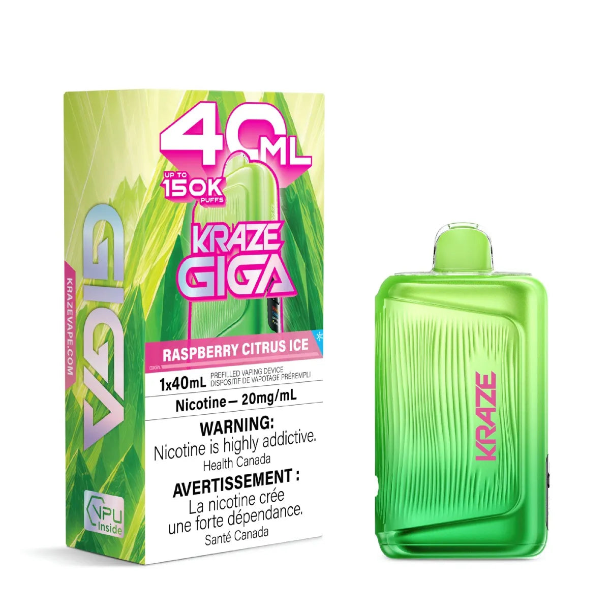 KRAZE GIGA 150K | RASPBERRY CITRUS ICE