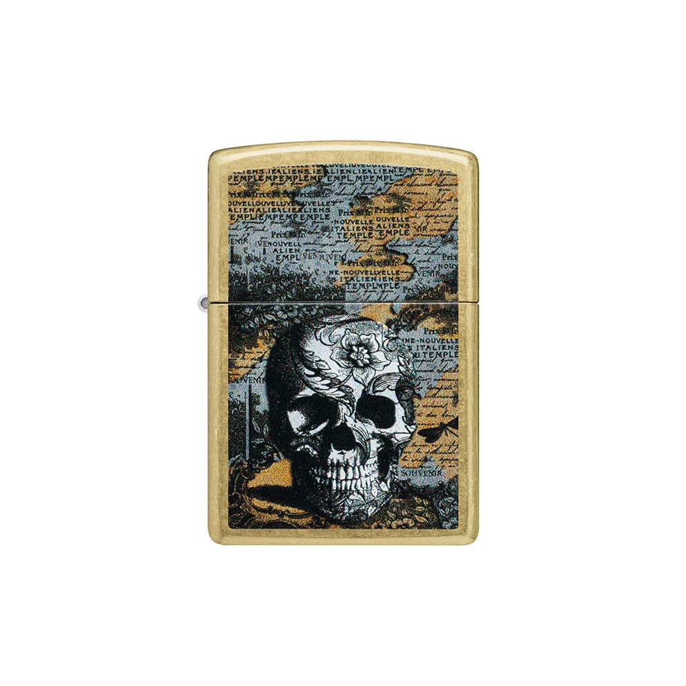 Zippo Floral Skull