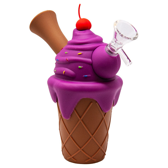 6" Ice Cream Silicone Bong