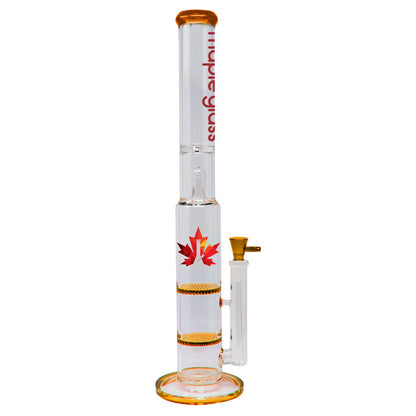 Maple Glass Double Honey Comb Bong