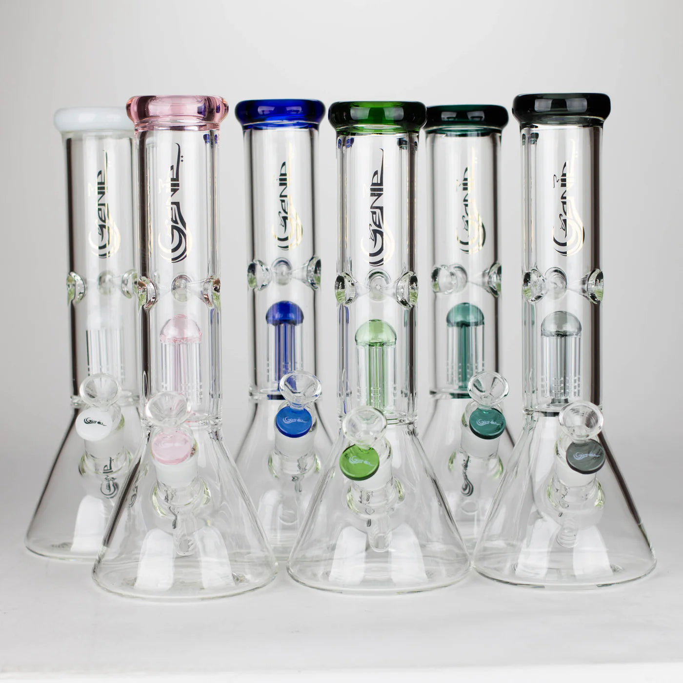 12" GENIE-TREE ARMS COLOUR ACCENTED GLASS WATER