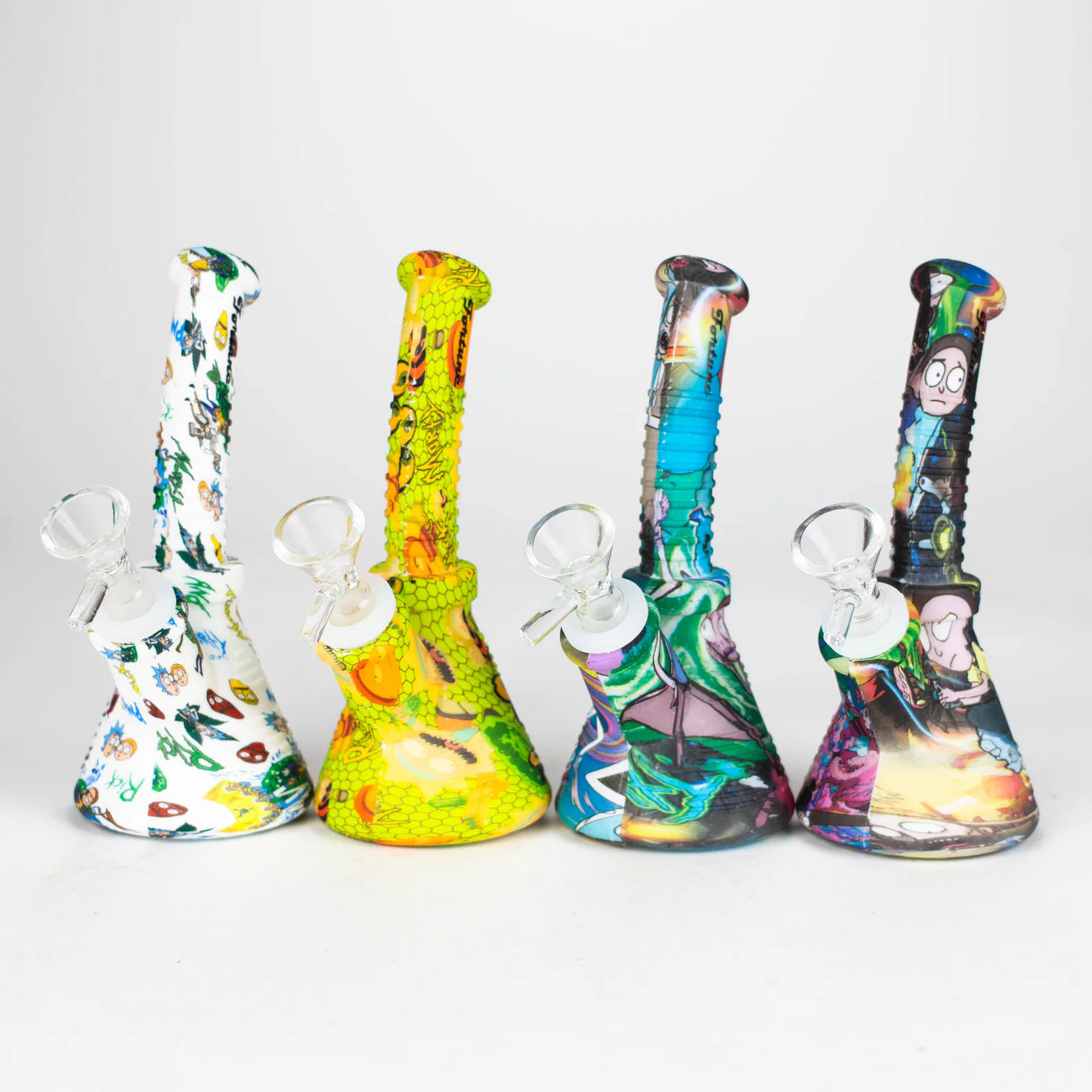 6.5" Angled Hydrographic Silicone Water Pipe