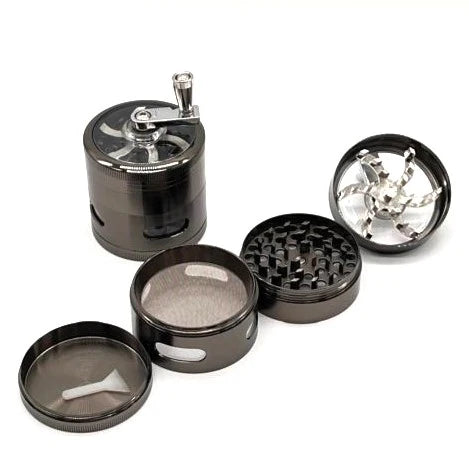 Hand Cranked Gunmetal Grinder 4pc