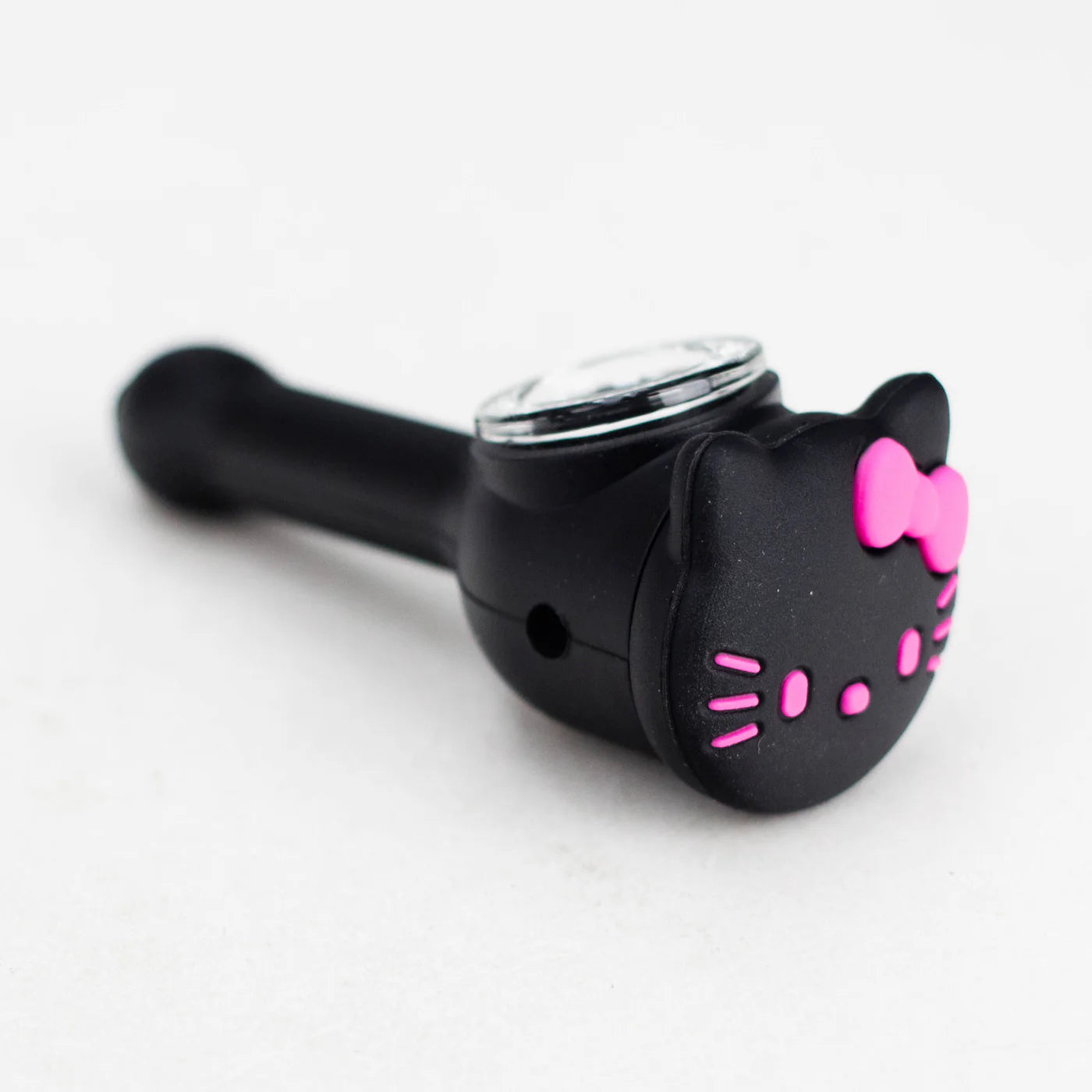 4" KITTY DESIGN SILICONE AND GLASS PIPE