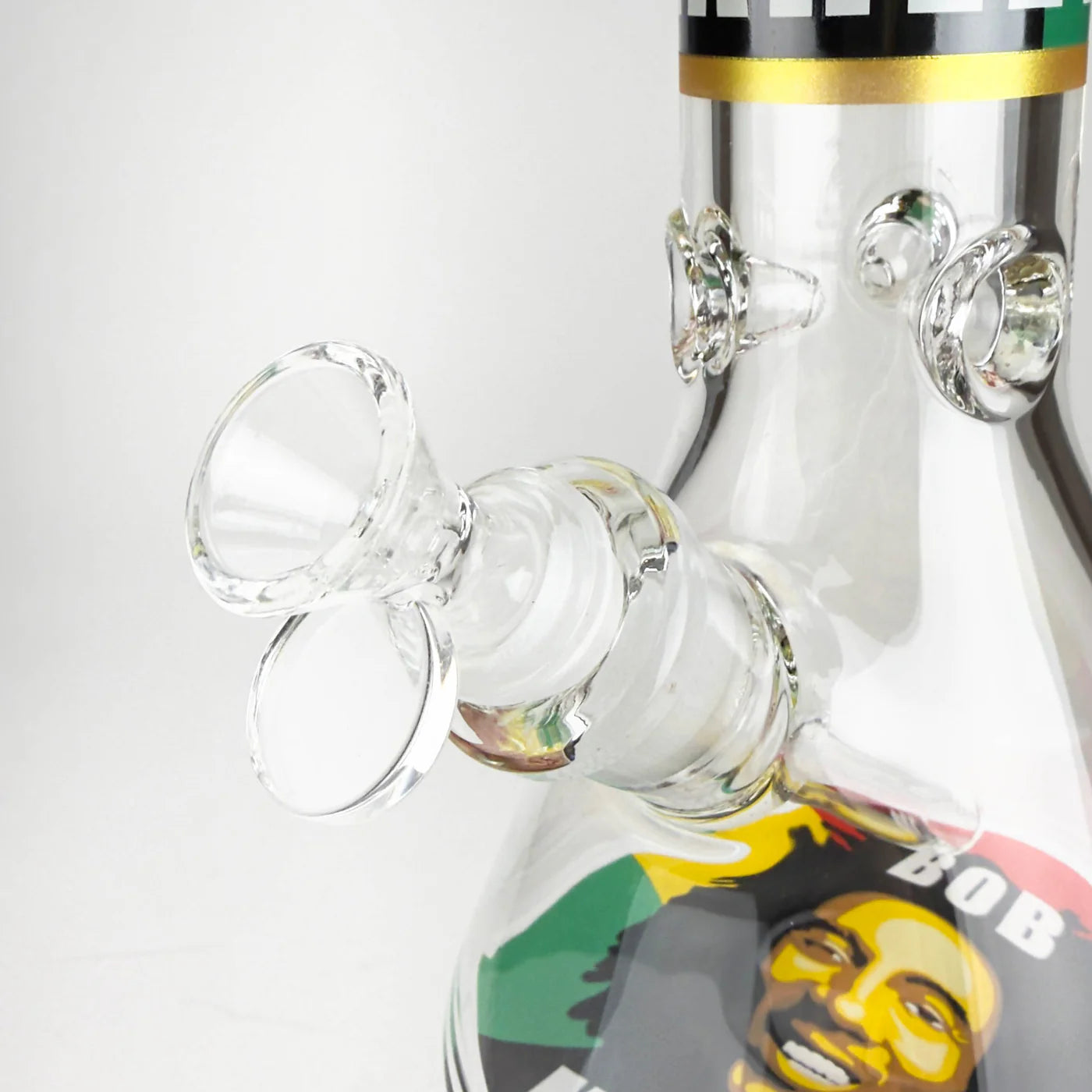 14" Bob Marley Glass Bong 7mm Thick w/ Ice Catcher