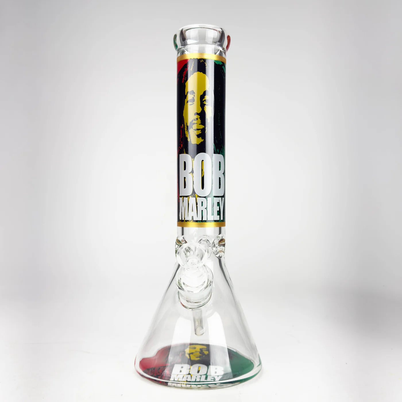 14" Bob Marley Glass Bong 7mm Thick w/ Ice Catcher
