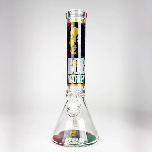 14" Bob Marley Glass Bong 7mm Thick w/ Ice Catcher