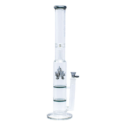 Maple Glass Double Honey Comb Bong