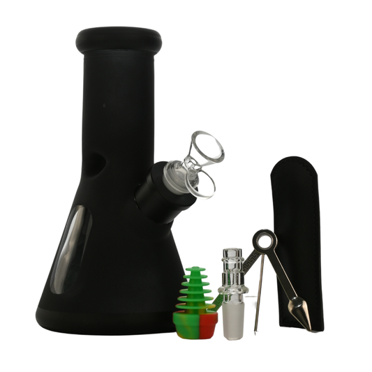 8' Frosted 6-in-1 Glass Bong Kit