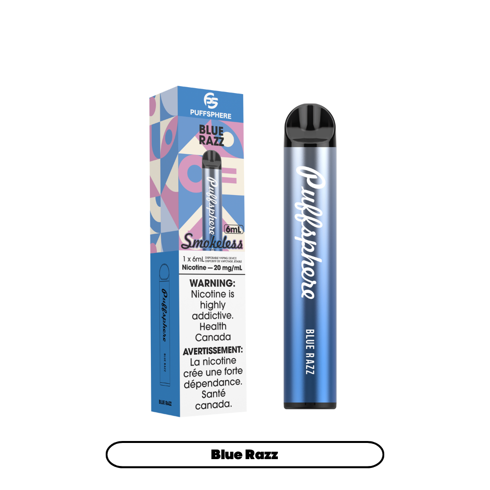 PUFFSPHERE SMOKELESS. BLUE RAZZ