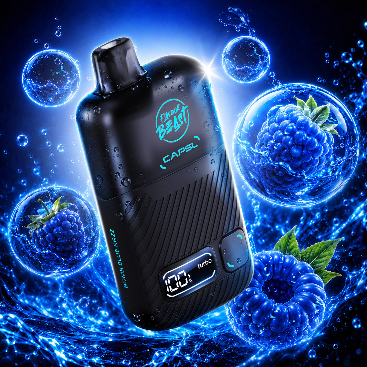 BOMB BLUE RAZZ FLAVOUR BEAST X CAPSL