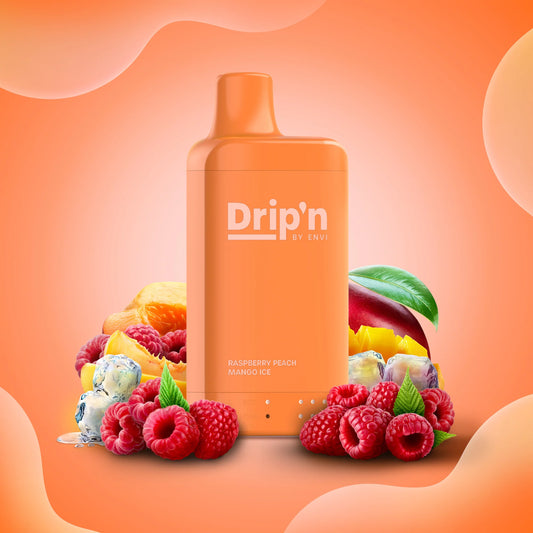RASPBERRY PEACH MANGO ICE DRIP'N BY ENVI 8ML