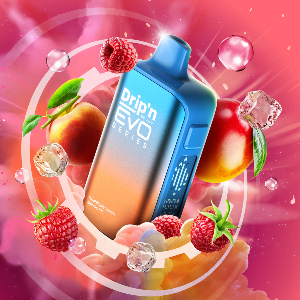 DRIP'N BY ENVI EVO 63K | RASPBERRY PEACH MANGO ICE