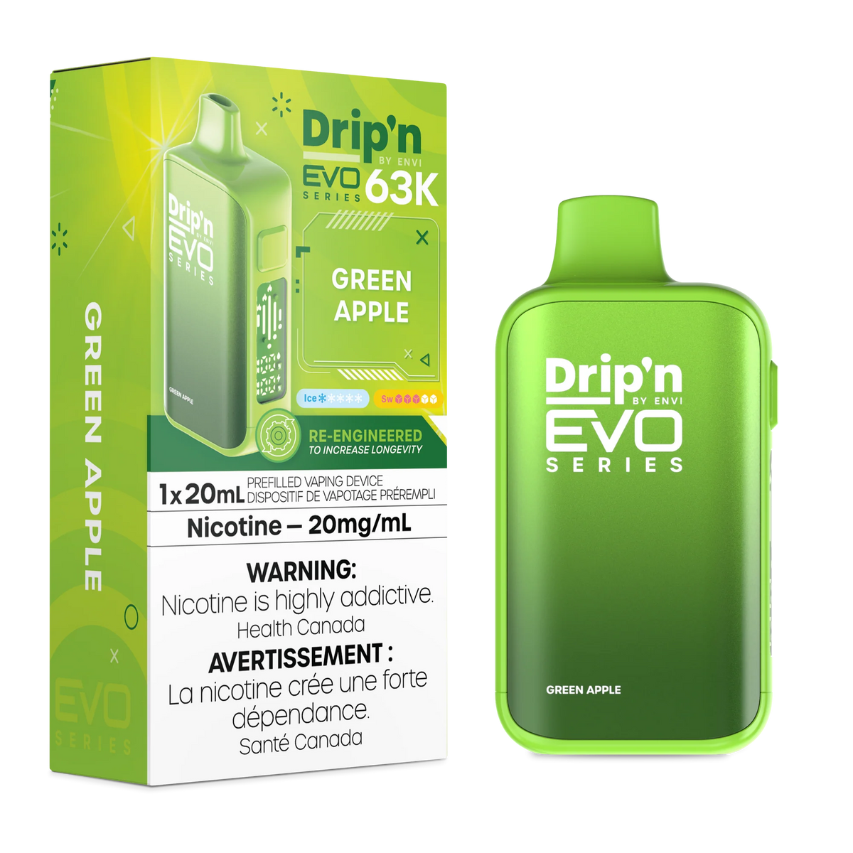 GREEN APPLE DRIP'N EVO 63K