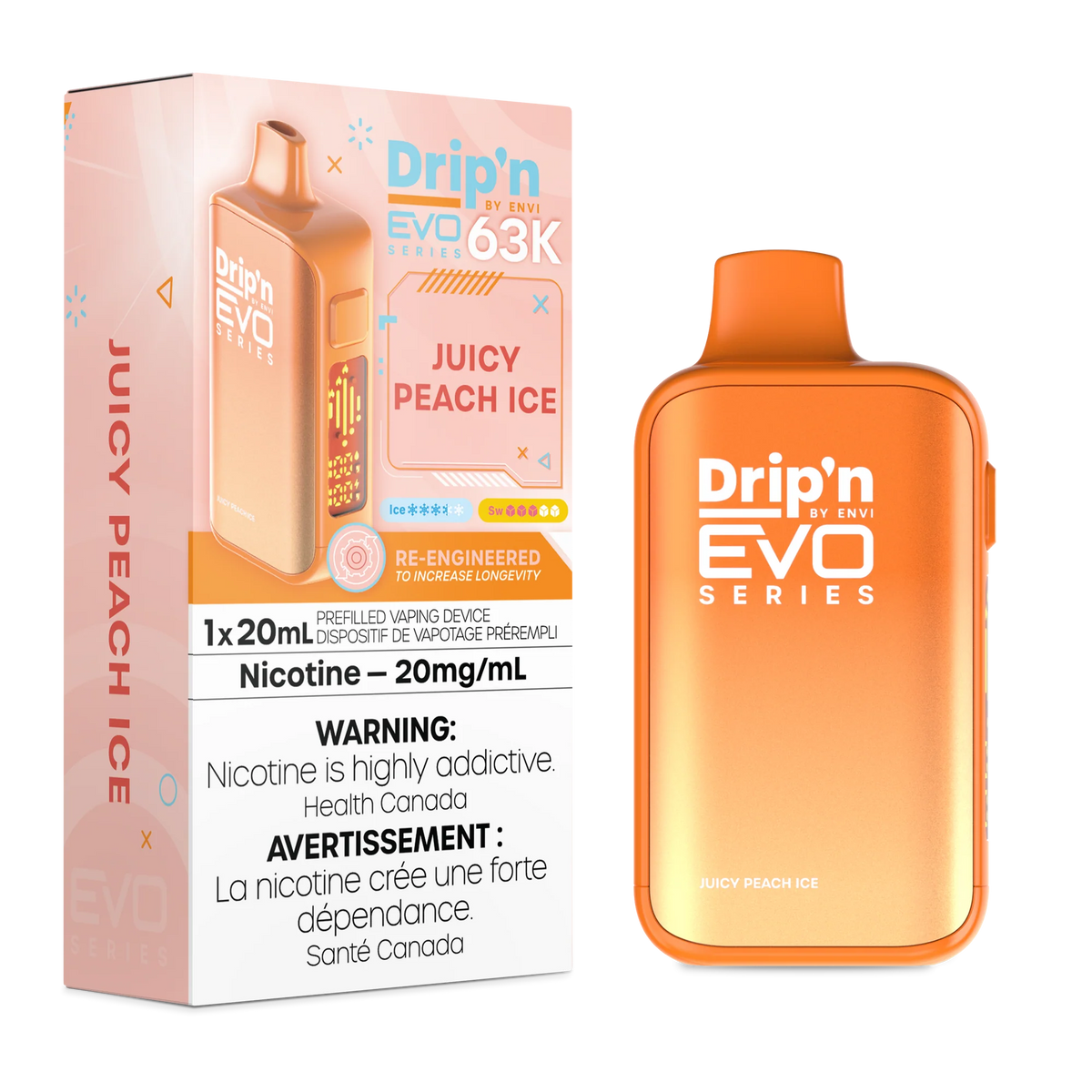 JUICY PEACH ICE DRIP'N EVO 63K