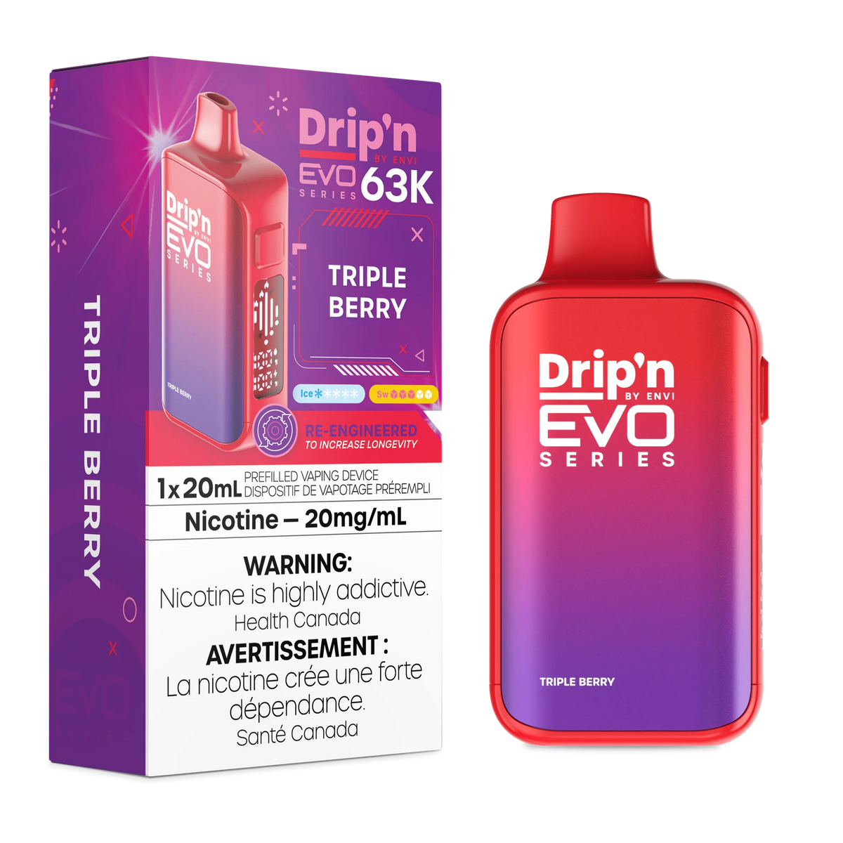 TRIPLE BERRY DRIP'N EVO 63K