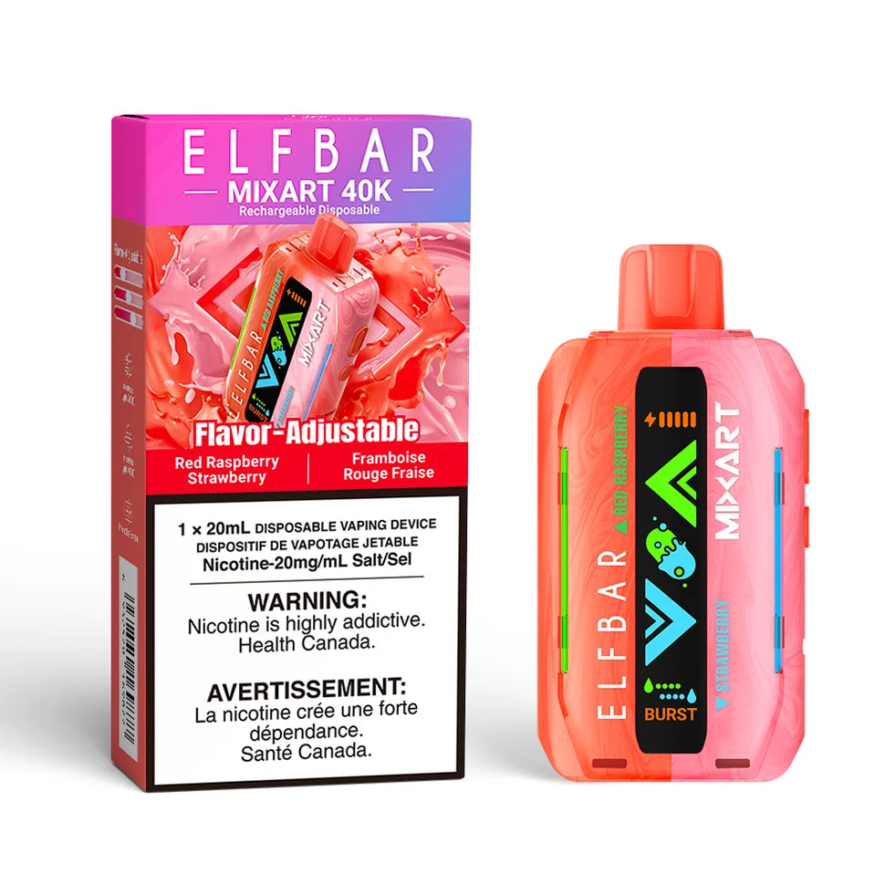 RED RASPBERRY STRAWBERRY ELFBAR MIXART 40K