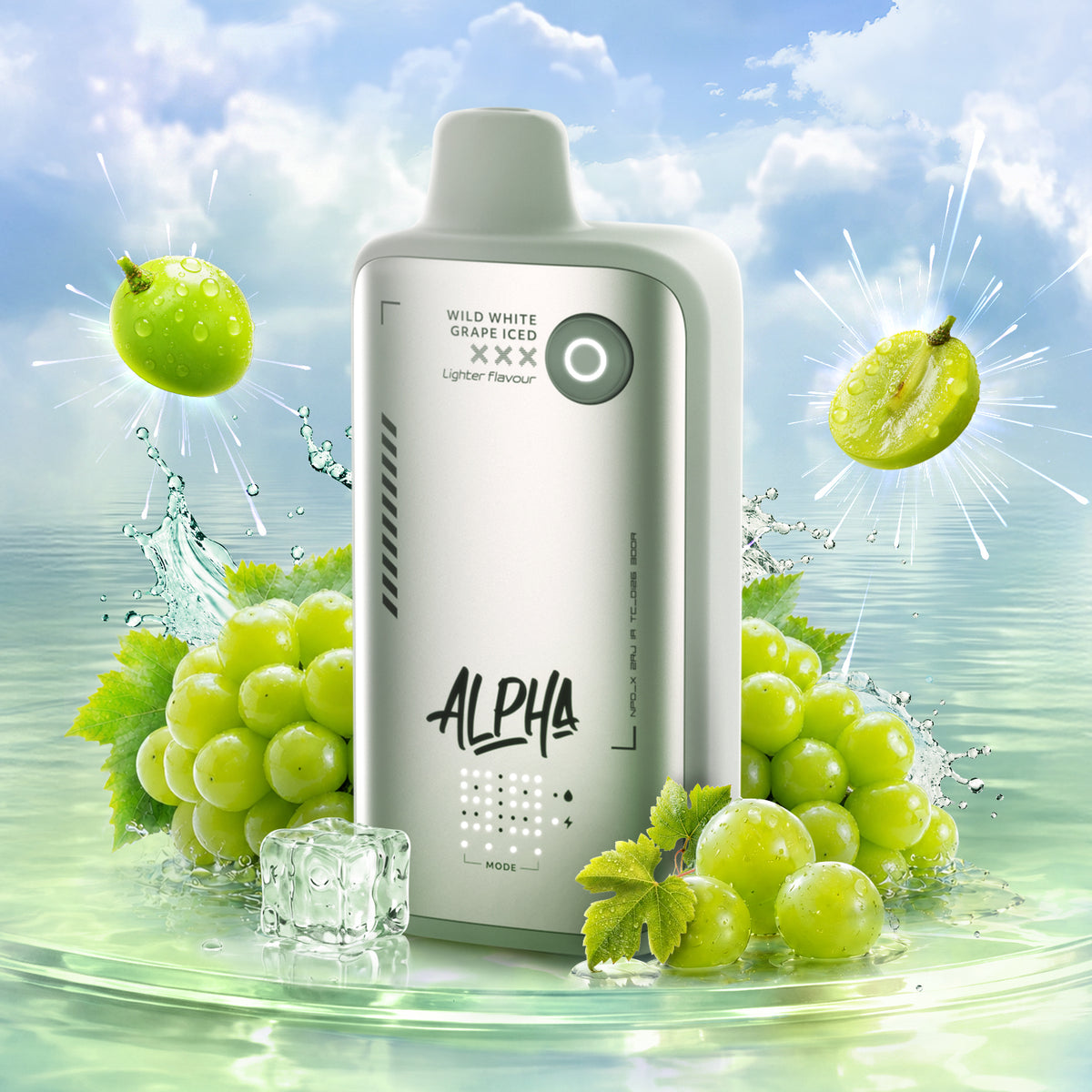 LIGHT WILD WHITE GRAPE (ICED) FLAVOUR BEAST ALPHA 80K