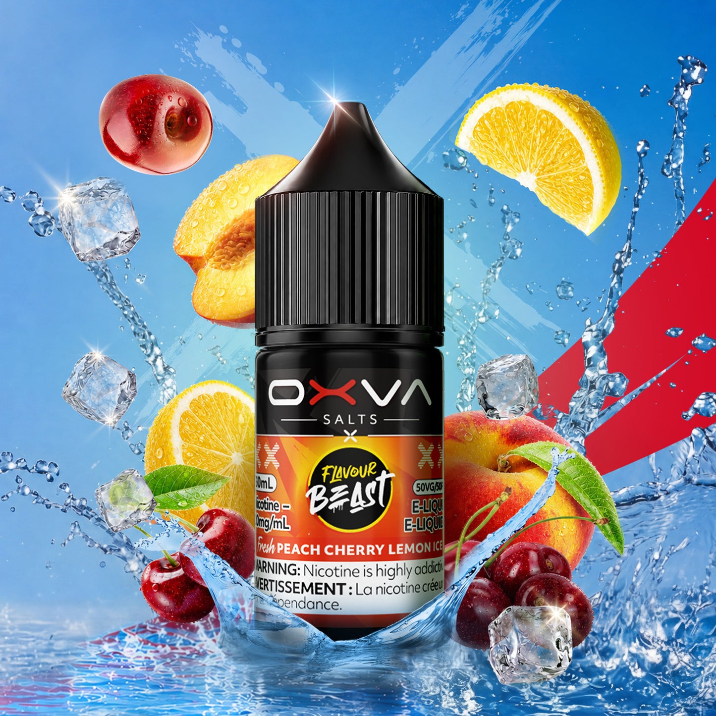 FRESH PEACH CHERRY LEMON ICE BY FLAVOUR BEAST x OXVA