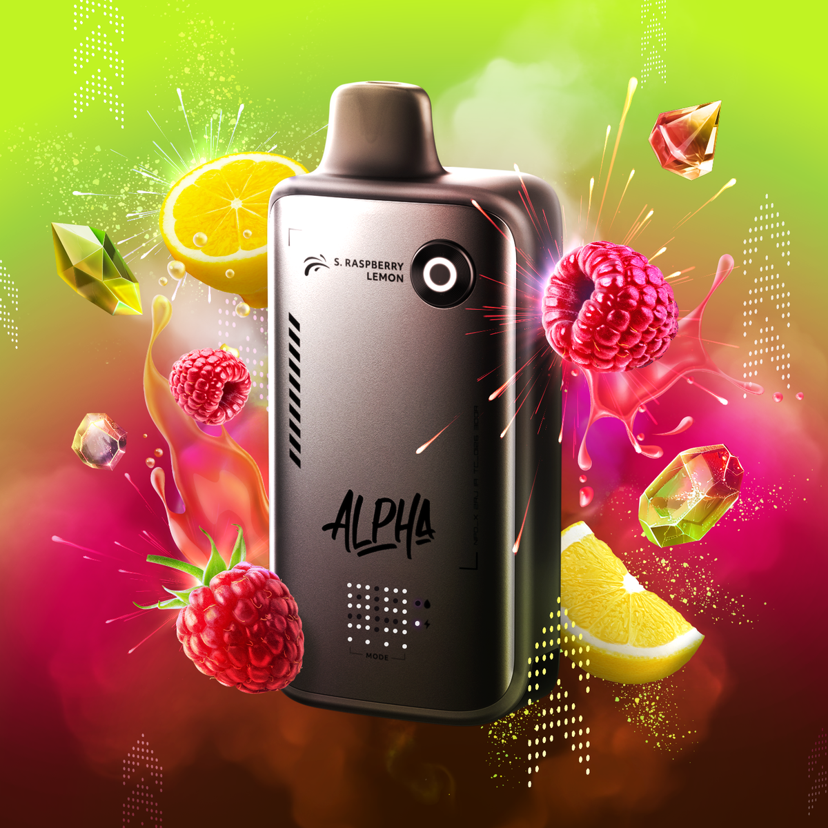 S. RASPBERRY LEMON FLAVOUR BEAST ALPHA 80K - SOUR GUSHIN SERIES
