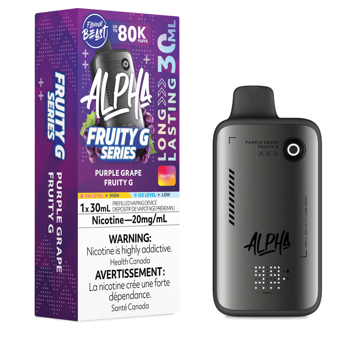 PURPLE GRAPE FRUITY G FLAVOUR BEAST ALPHA 80K - FRUITY G SERIES
