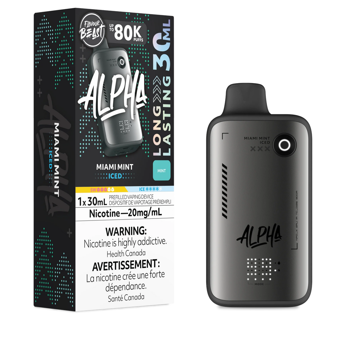 MIAMI MINT (ICED) FLAVOUR BEAST ALPHA 80K