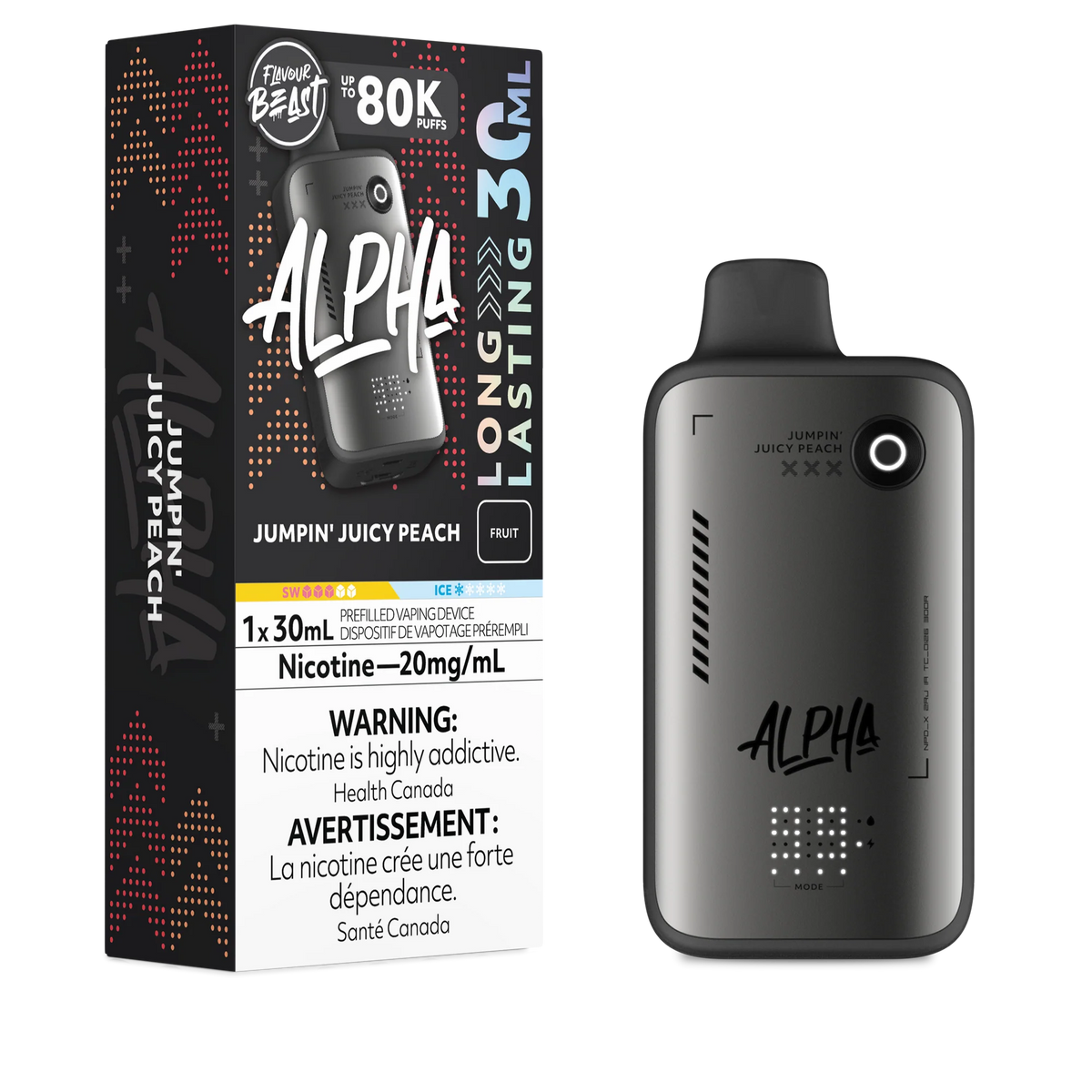 JUMPIN' JUICY PEACH FLAVOUR BEAST ALPHA 80K